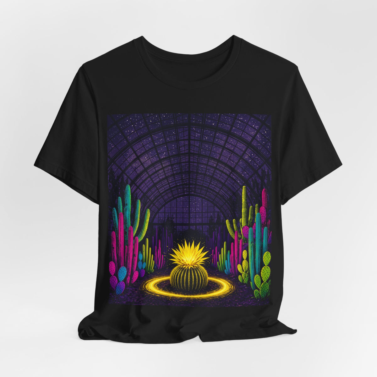 specimen 01: ignition tee, front view on grey background, black