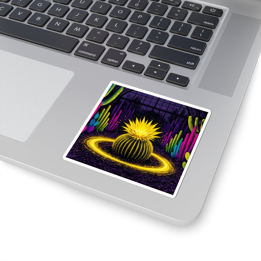 specimen 01: ignition sticker, small, on a laptop