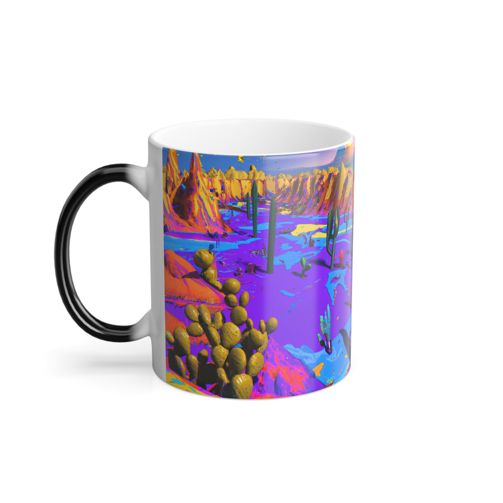 specimen mug: heat bloom, 11oz color-changing mug, hot, handle on left