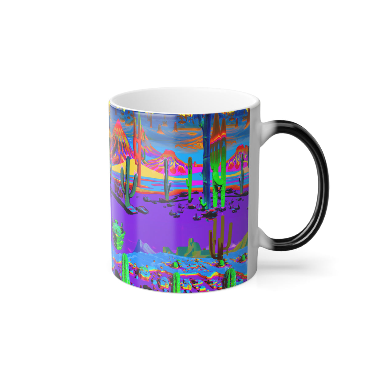 specimen mug: heat bloom, 11oz color-changing mug, hot, handle on right