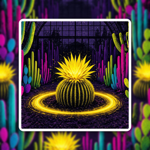 specimen 01: ignition sticker on a dark desert background