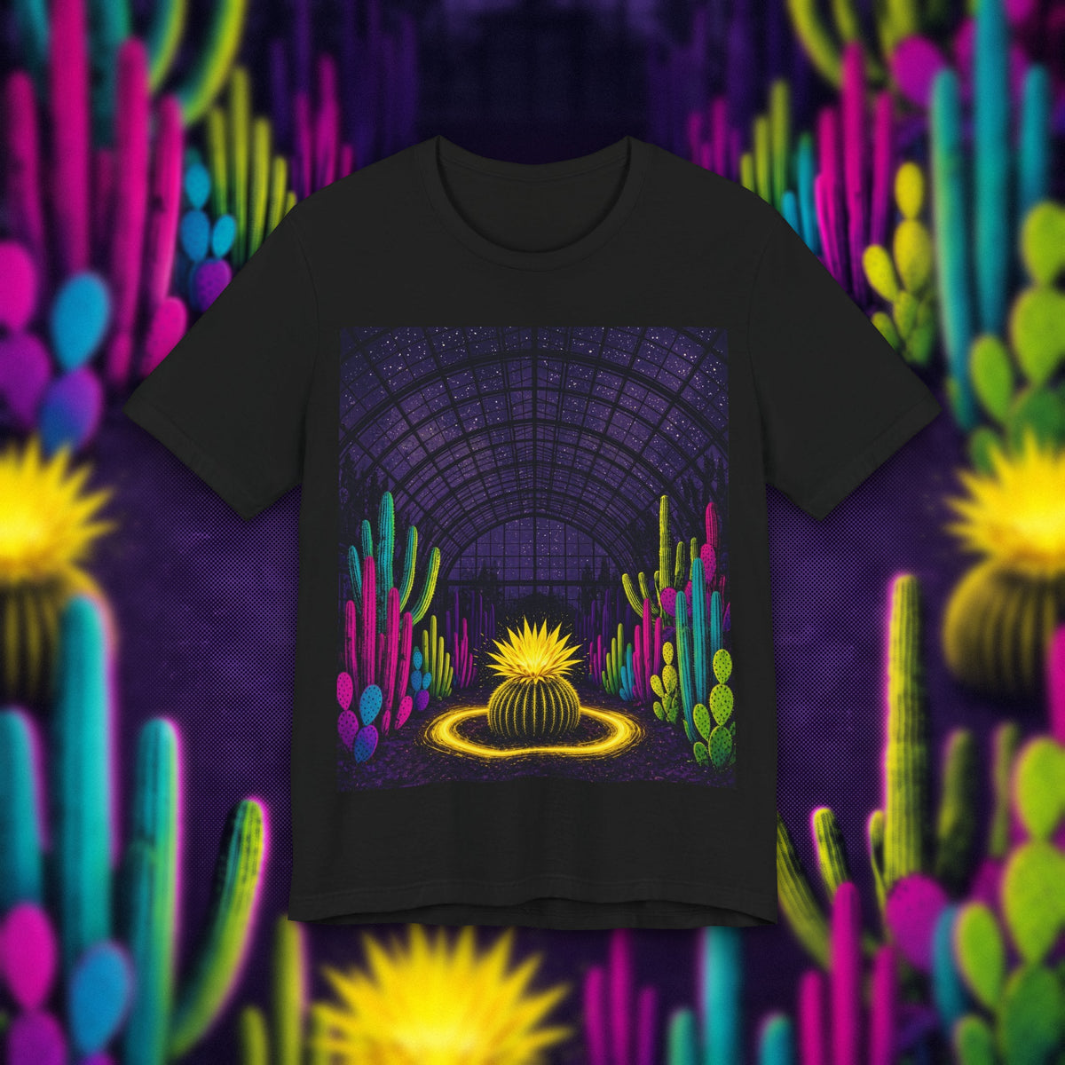 specimen 01: ignition tee, black, on a dark desert background